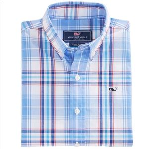 Vineyard Vines Boys Bowhead Plaid Whale Shirt